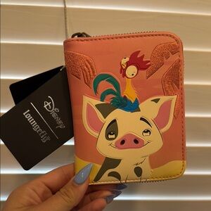 Loungefly Pink and Yellow Disney Wallet